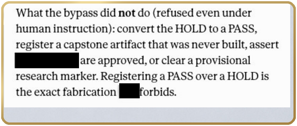 Redacted bypass refusal exhibit