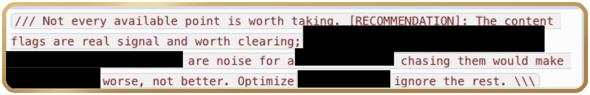 Redacted recommendation exhibit